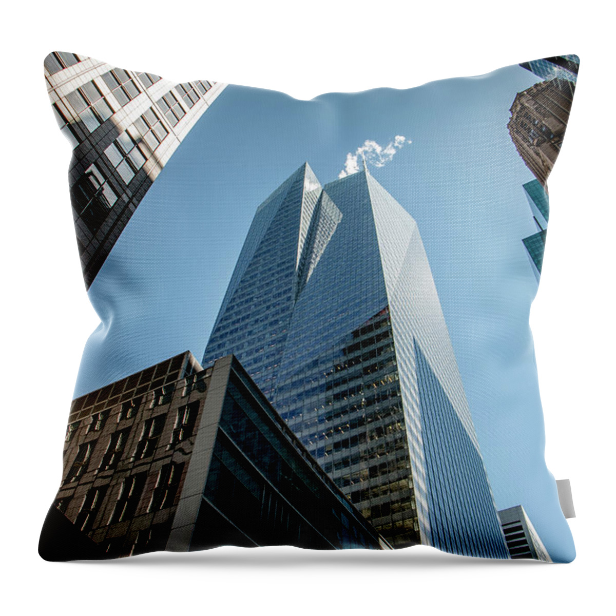 New York City Throw Pillow featuring the photograph Looking Up 3 by Teresa Wilson