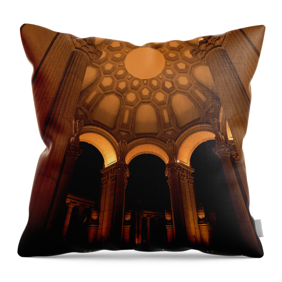  Architecture Throw Pillow featuring the photograph Looking up in the Rotunda by Scott Cunningham