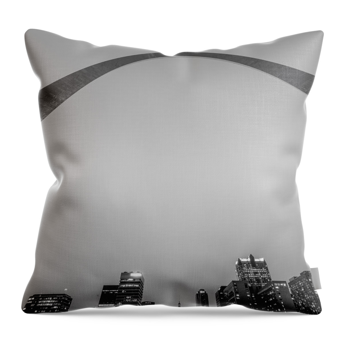 Arch Throw Pillow featuring the photograph Looking up to the Gateway Arch by John McGraw