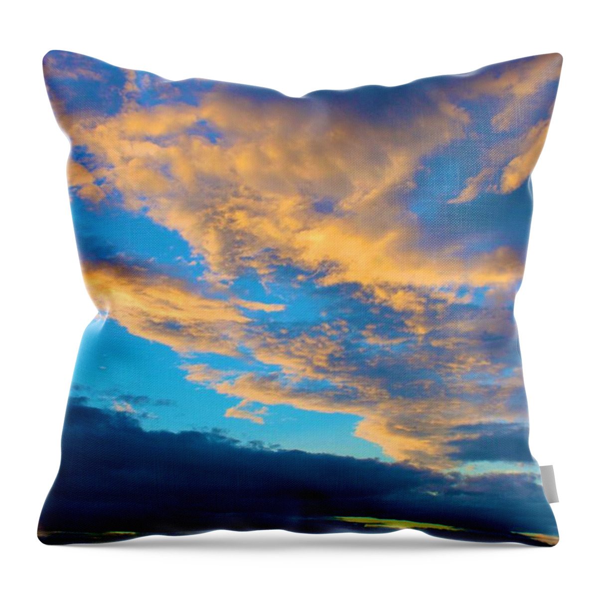  Throw Pillow featuring the photograph Looking West Over the Atlantic by Polly Castor