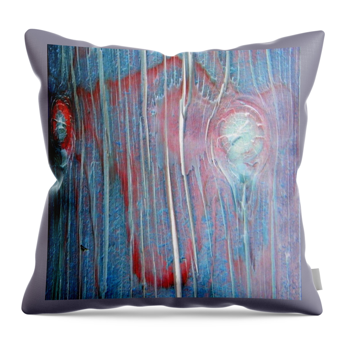 Abstract Throw Pillow featuring the photograph Looks Like a Steer in the Headlights by Lenore Senior