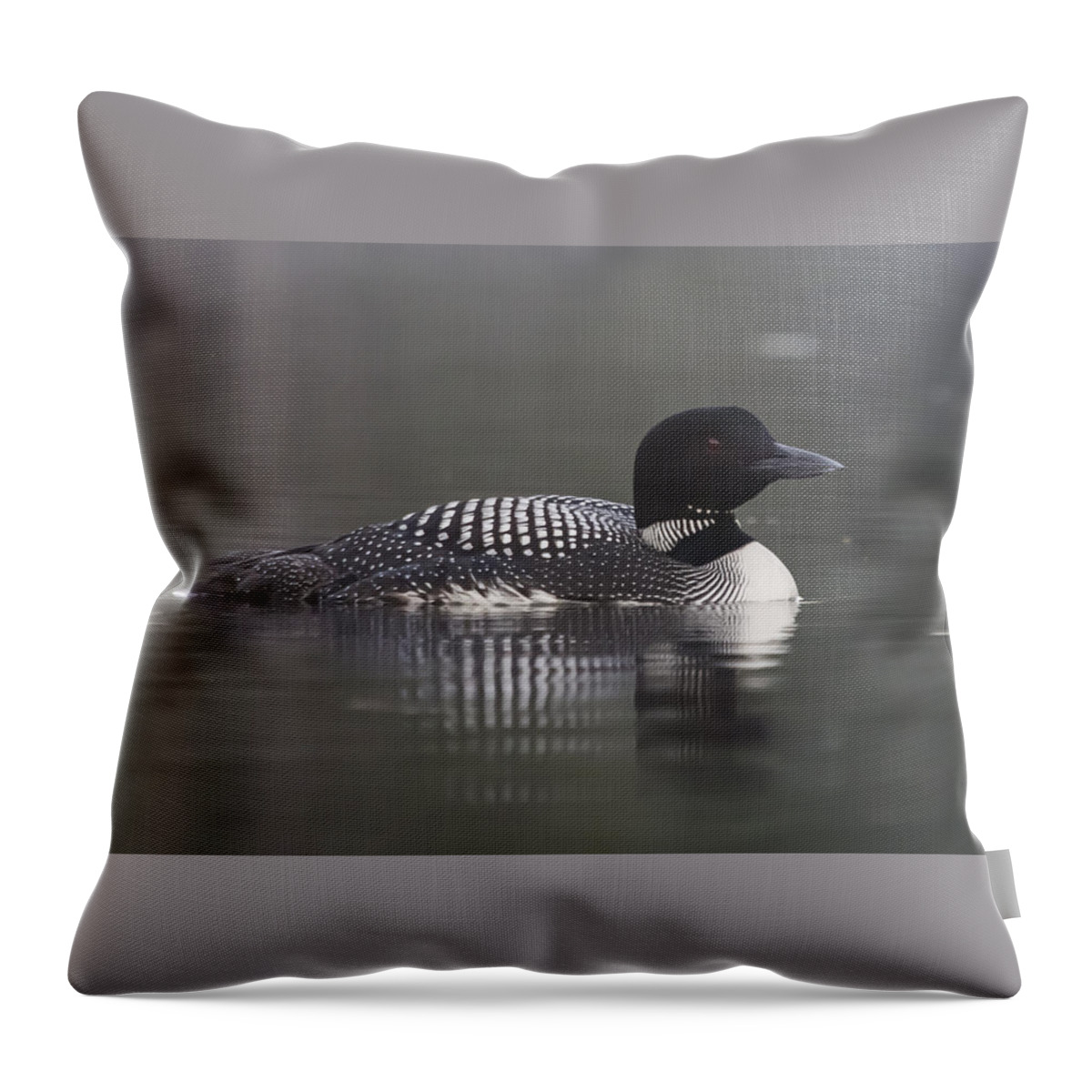 Loon Throw Pillow featuring the photograph Loon 4 by Vance Bell