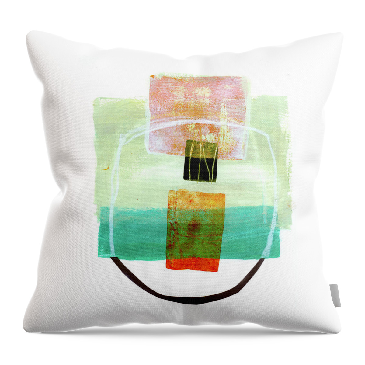 Jane Davies Throw Pillow featuring the painting Loose Ends #8 by Jane Davies
