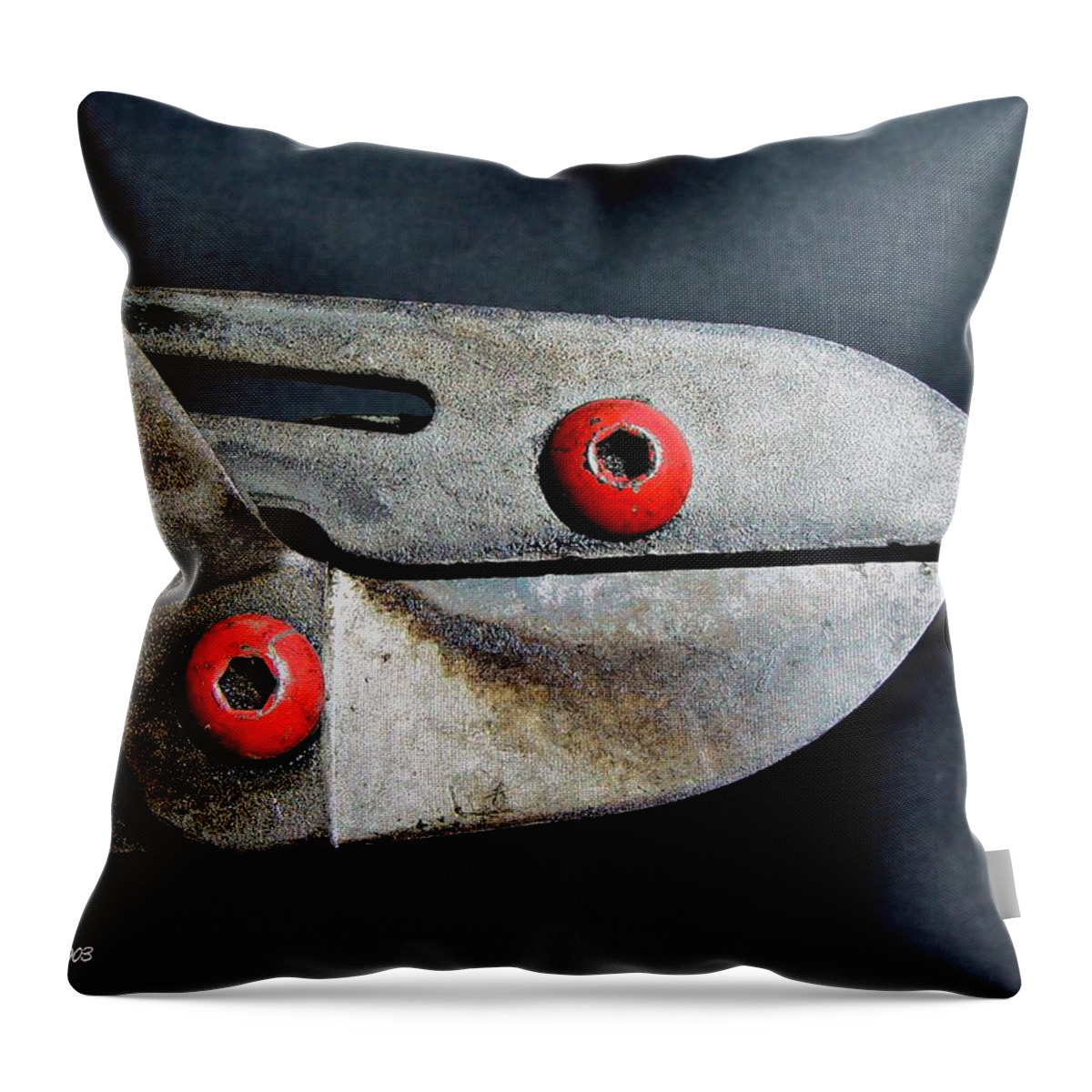 Tool Throw Pillow featuring the photograph Lopper Bird by Kerry Beverly