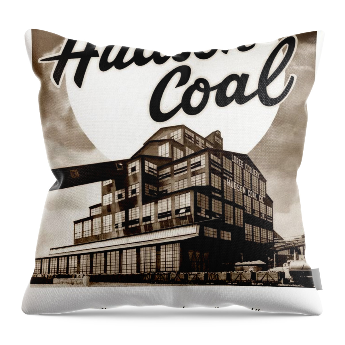 Loree Colliery Throw Pillow featuring the photograph Loree Colliery Larksville PA. Hudson Coal Co by Arthur Miller