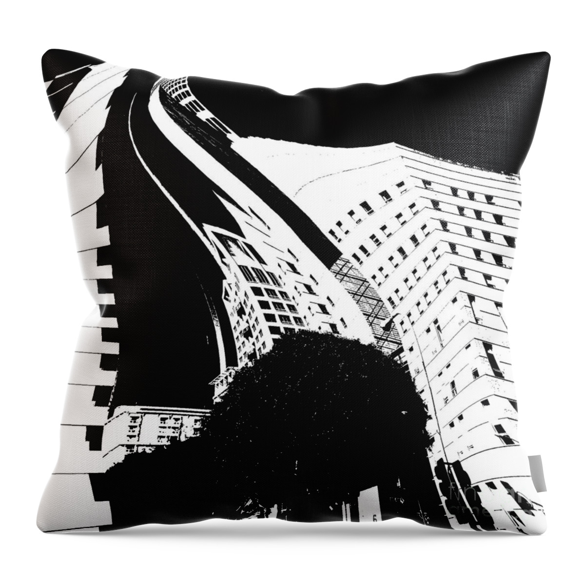 Abstract Throw Pillow featuring the photograph Los Angeles by Jenny Revitz Soper
