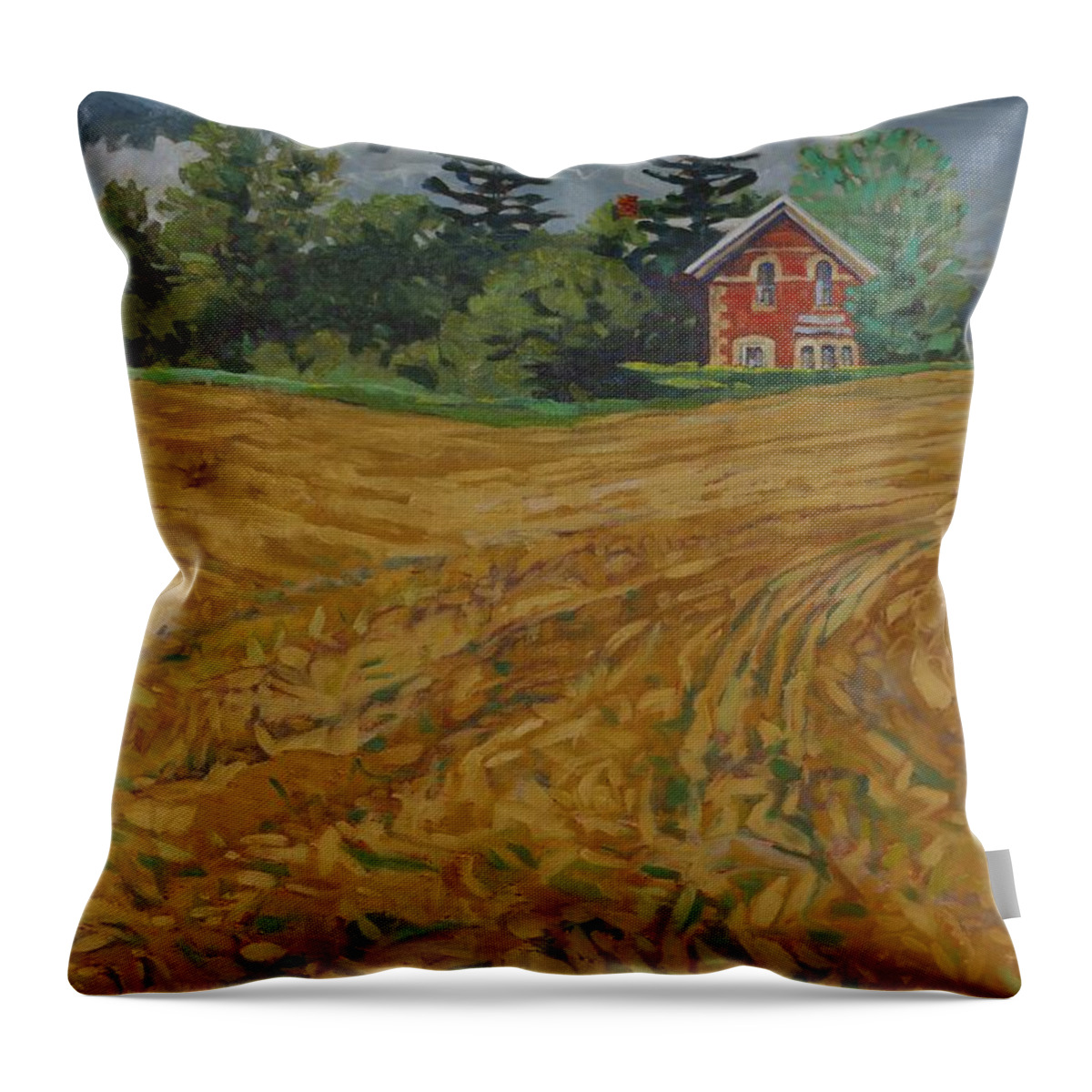 547 Throw Pillow featuring the painting Lost Homestead by Phil Chadwick