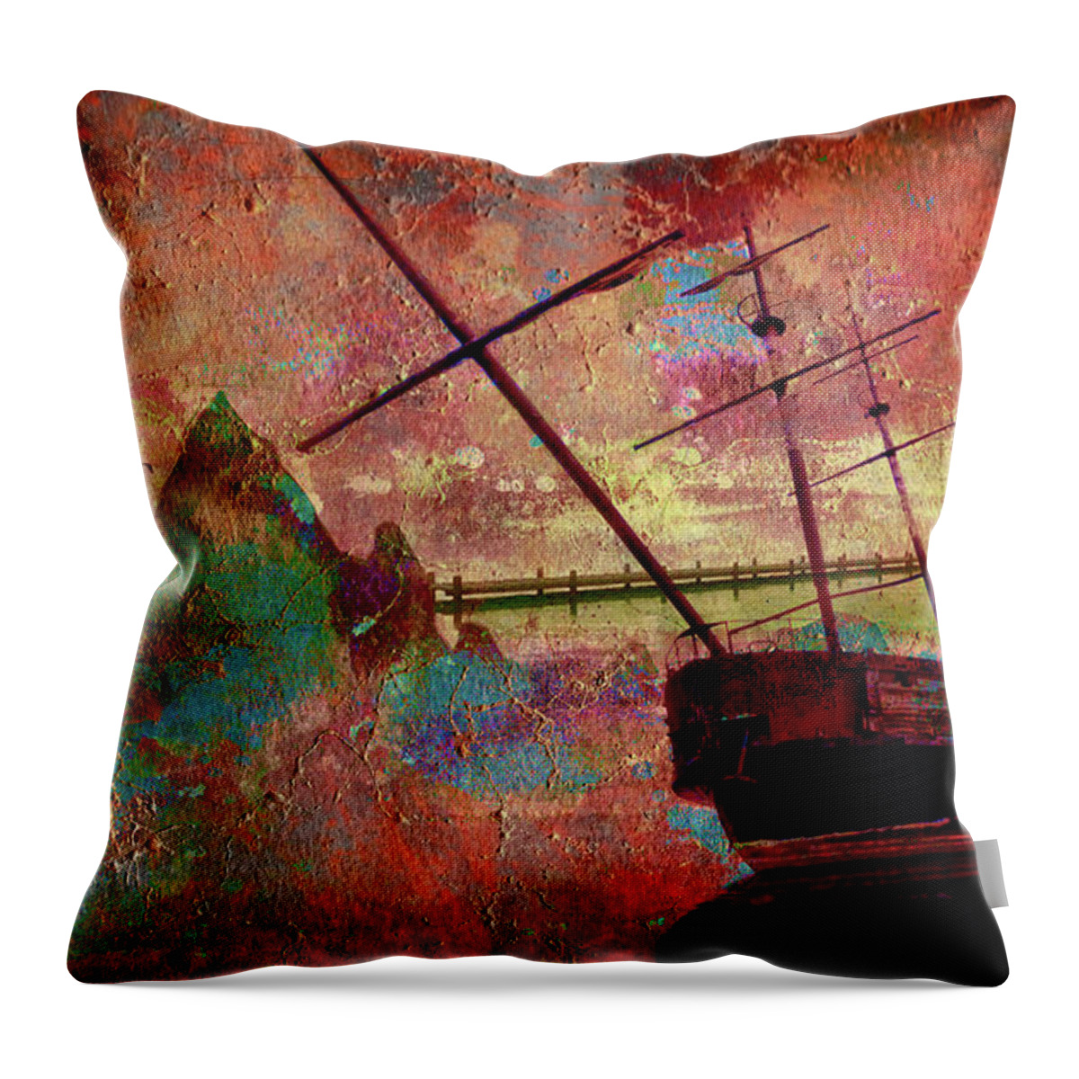 Island Throw Pillow featuring the digital art Lost Island by Greg Sharpe