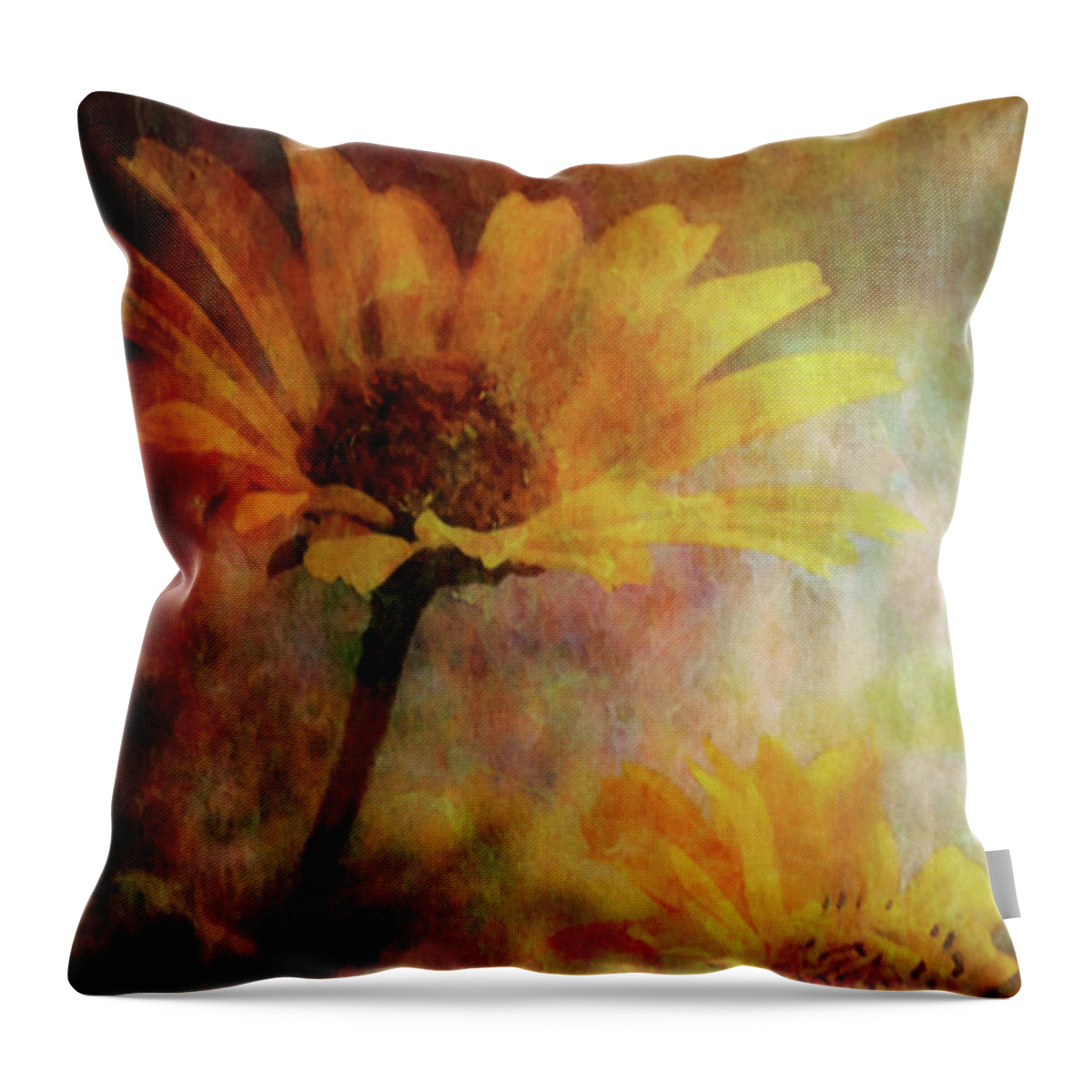 Lost Throw Pillow featuring the photograph Lost Yellow Blossoms 3885 LDP_2 by Steven Ward