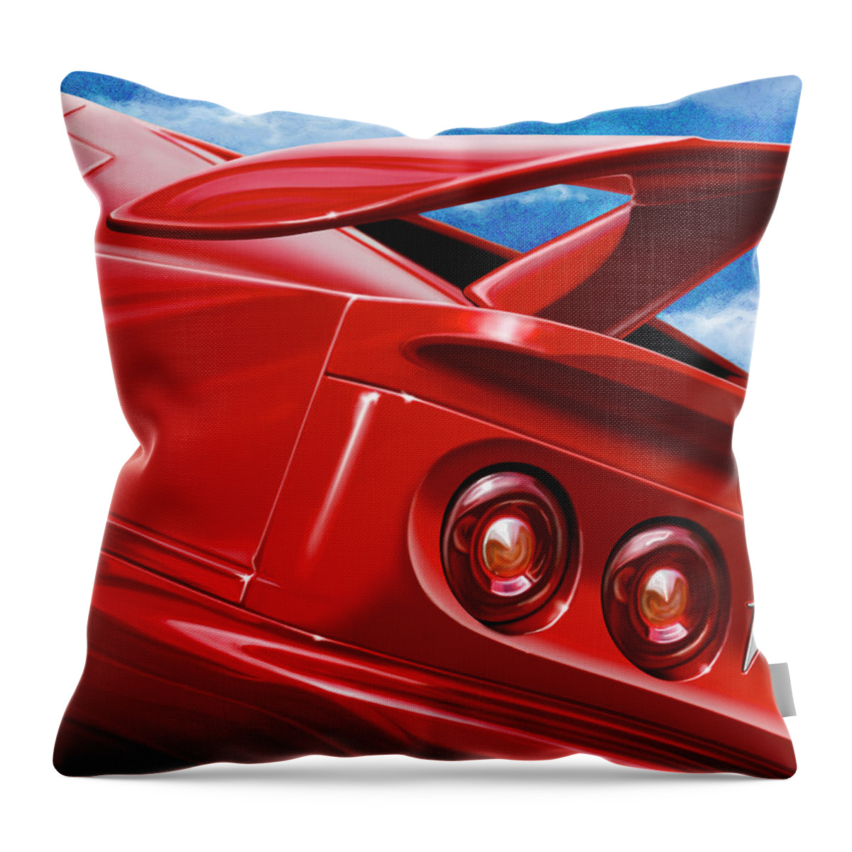 Lotus Throw Pillow featuring the digital art Lotus Esprit V8 by David Kyte