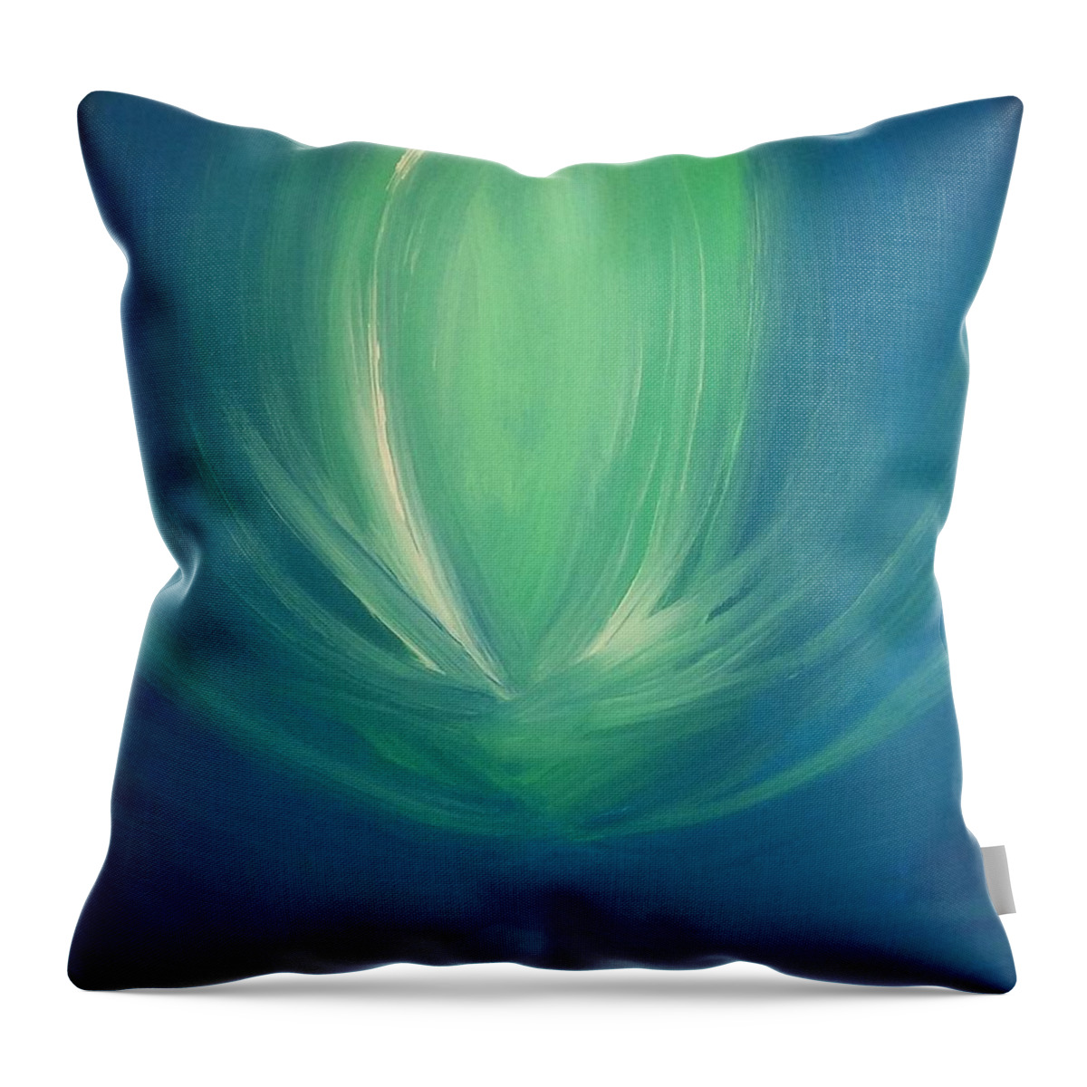 Lotus Throw Pillow featuring the painting Lotus Spirit by Vale Anoa'i
