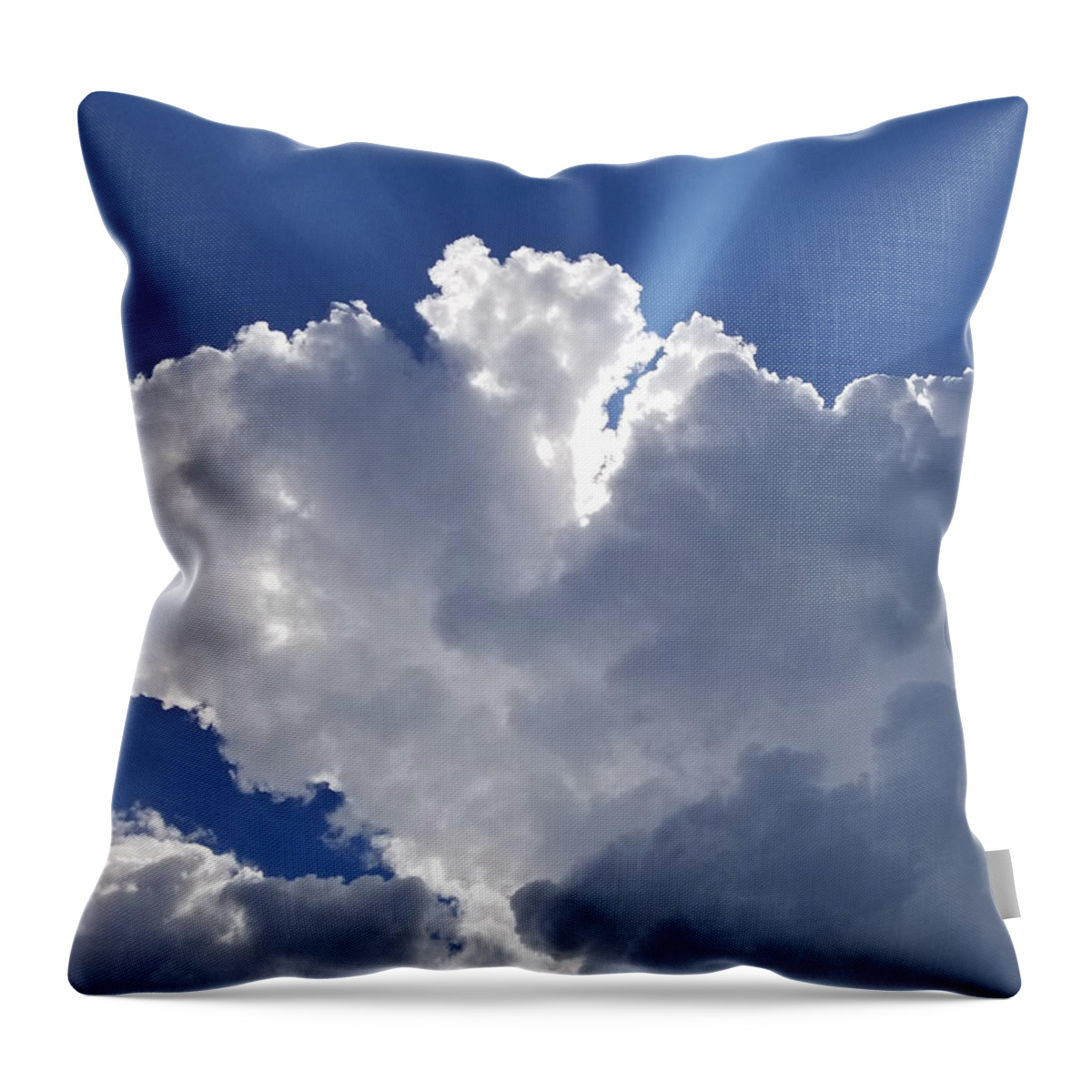 Clouds Throw Pillow featuring the painting Love at First Sight by Judith Rhue