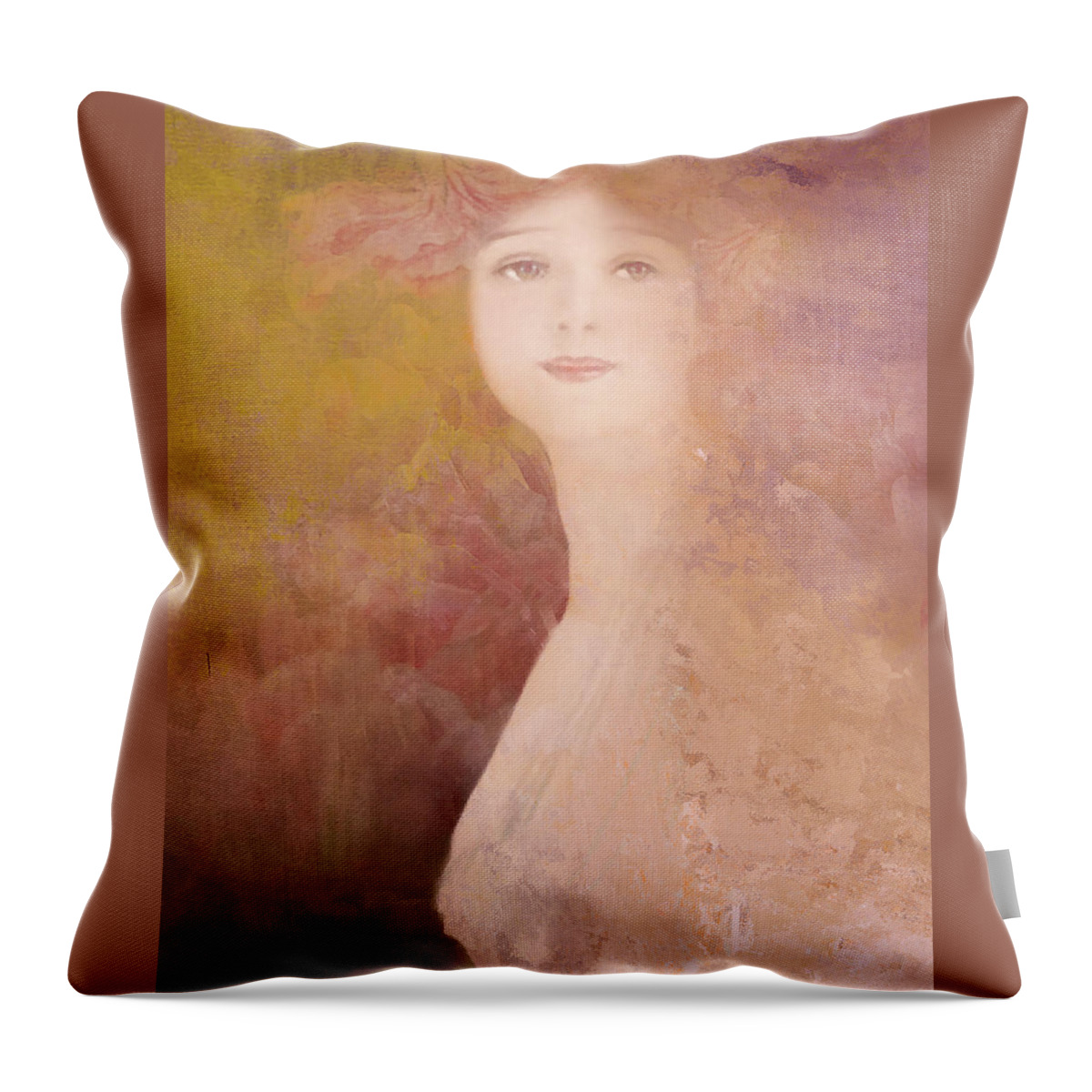 Woman Throw Pillow featuring the digital art Love calls by Jeff Burgess