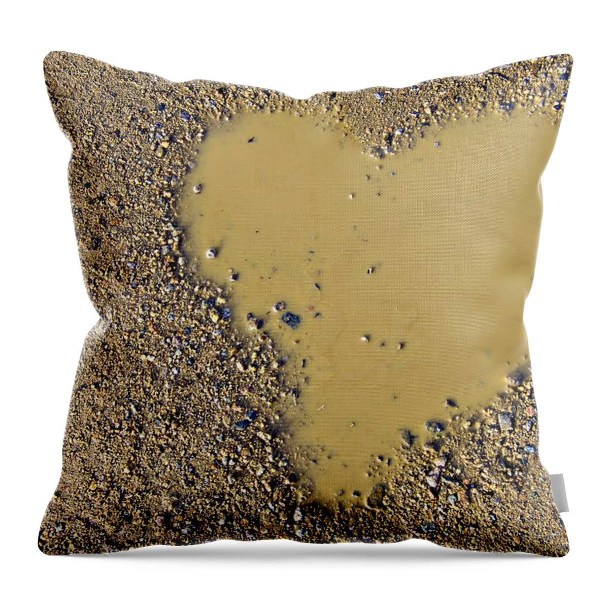 Love Throw Pillow featuring the photograph Love In A Muddy Puddle by Meirion Matthias