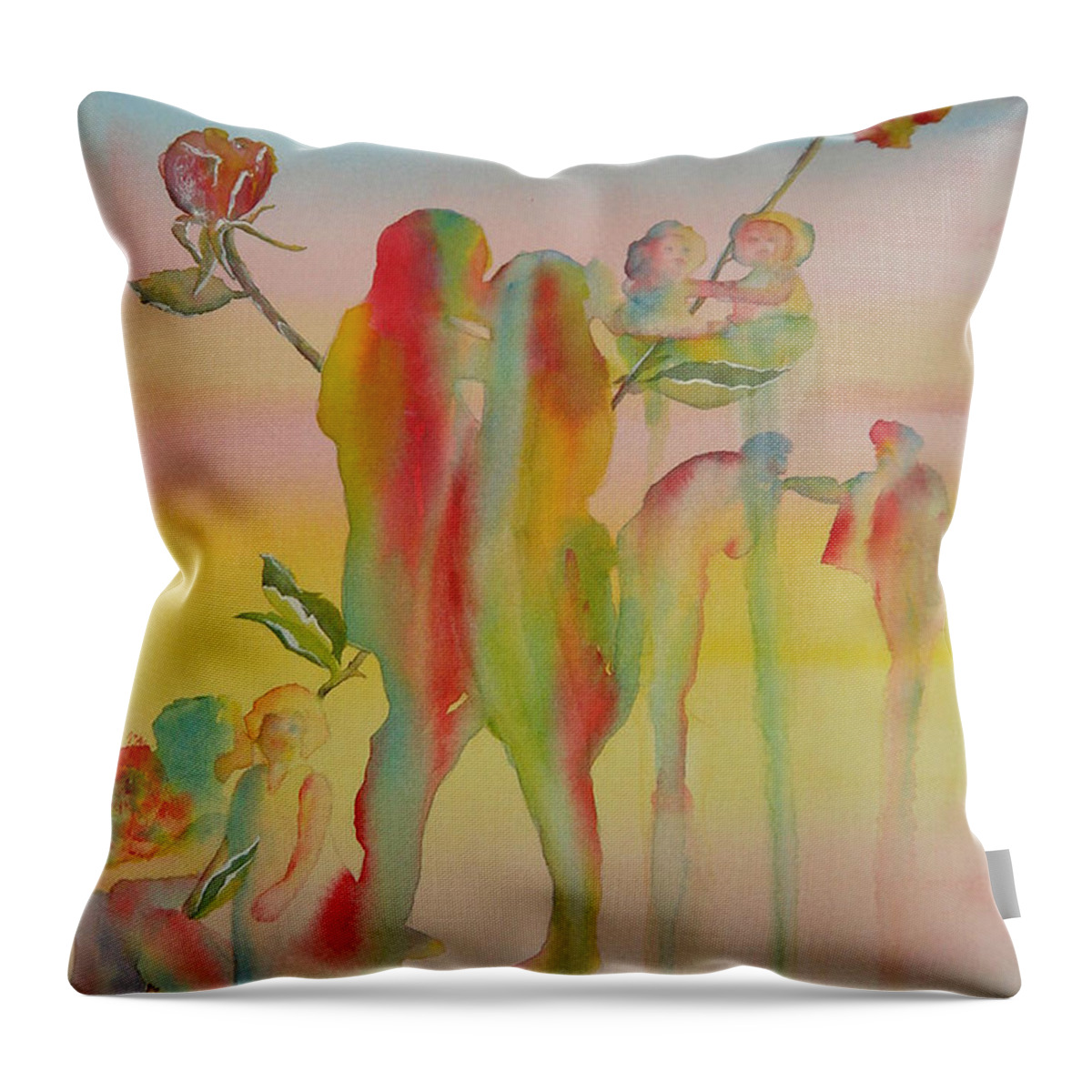 Love Throw Pillow featuring the painting Love is Eternal by Debbie Lewis