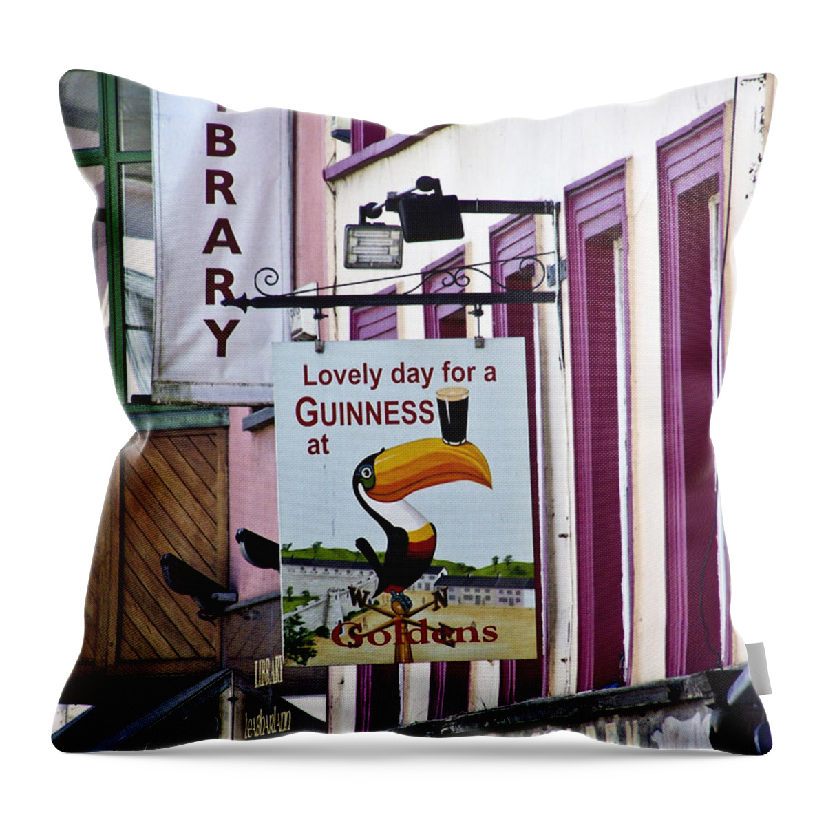 Irish Throw Pillow featuring the photograph Lovely Day for a Guinness Macroom Ireland by Teresa Mucha