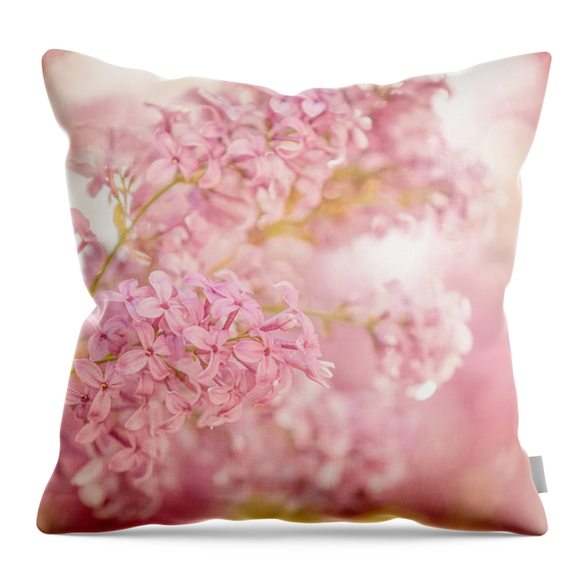 Flower Throw Pillow featuring the photograph Lovely Lilacs by Debi Bishop