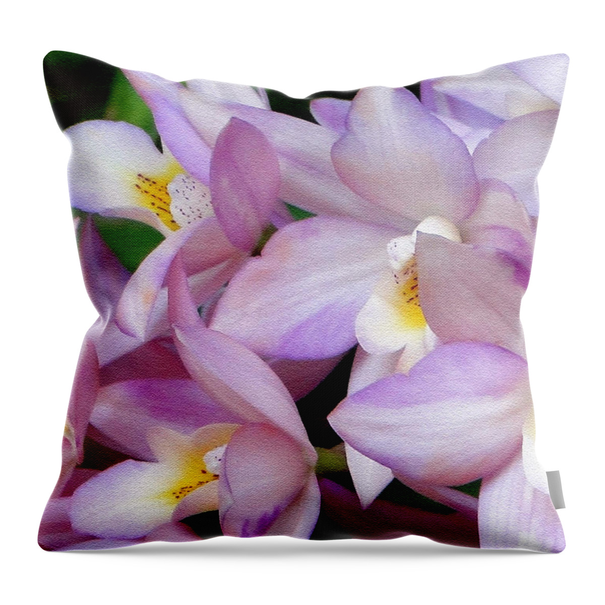 Orchid Throw Pillow featuring the photograph Lovely Orchid Family by Sue Melvin