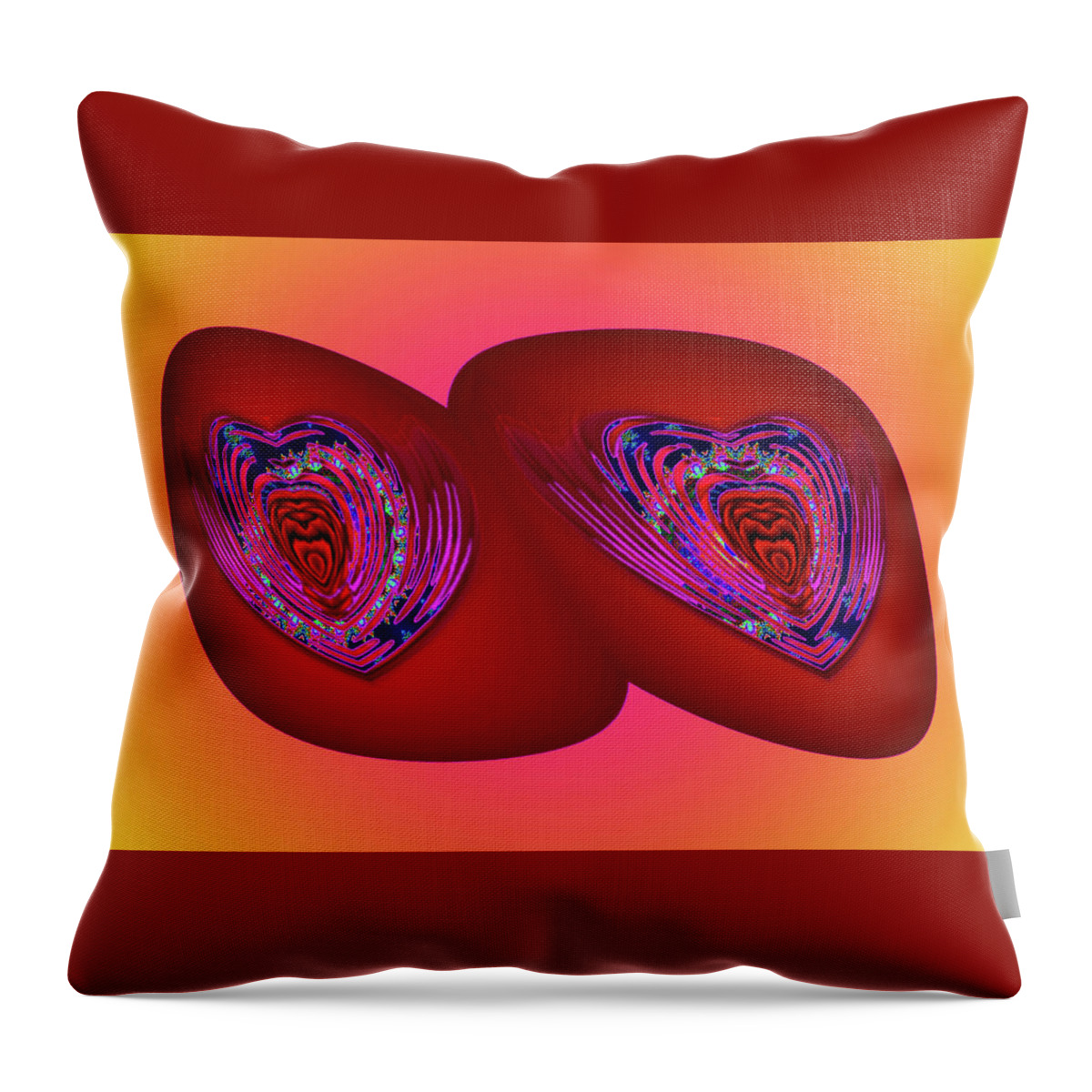 Lovers Healing Stones Throw Pillow featuring the digital art Lovers Healing Stones by Mike Breau