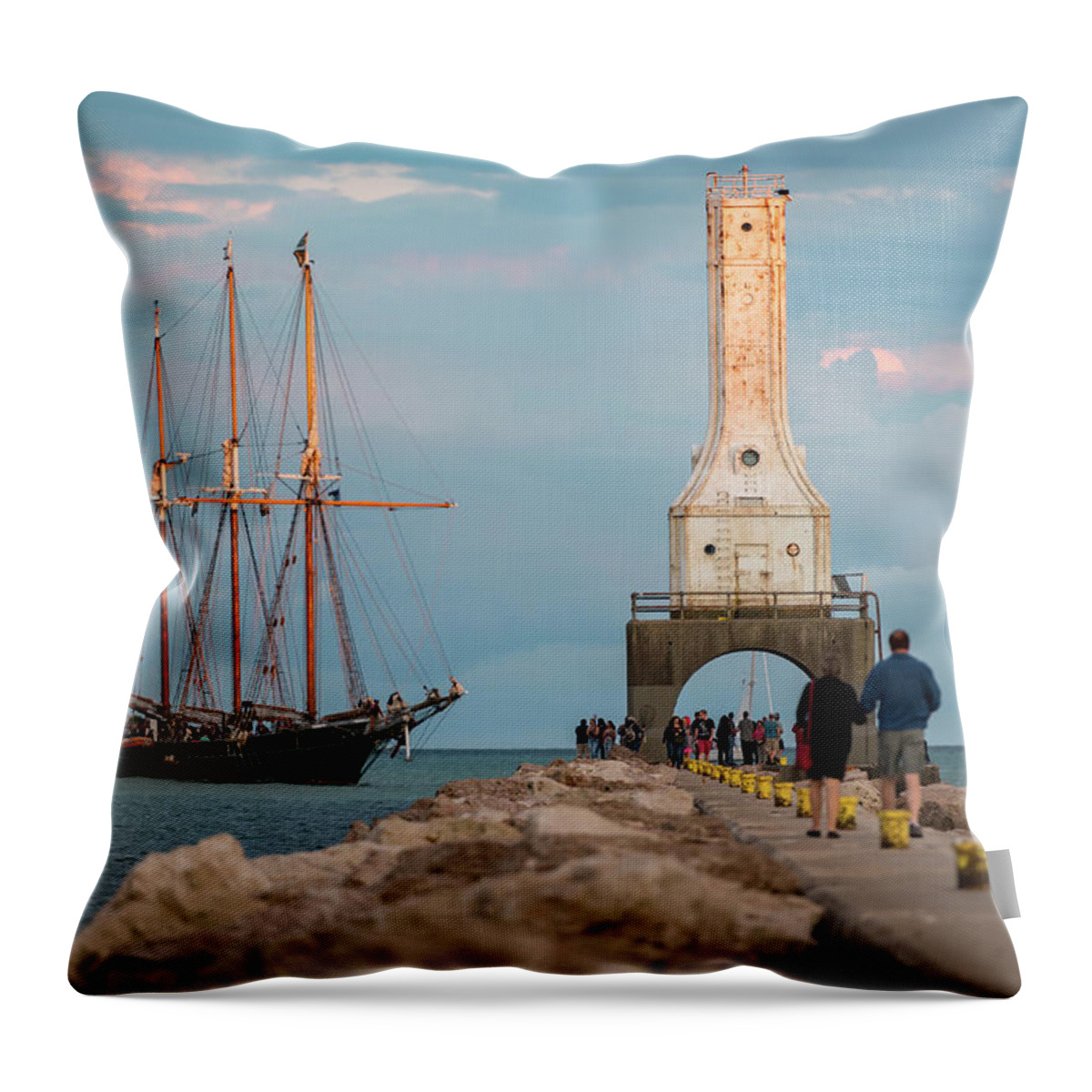 Port Throw Pillow featuring the photograph Loving Port by James Meyer