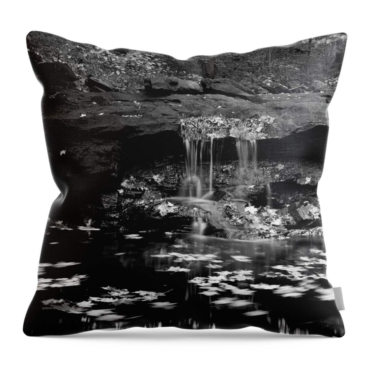 Waterfall Throw Pillow featuring the photograph Low Falls by Jeff Severson