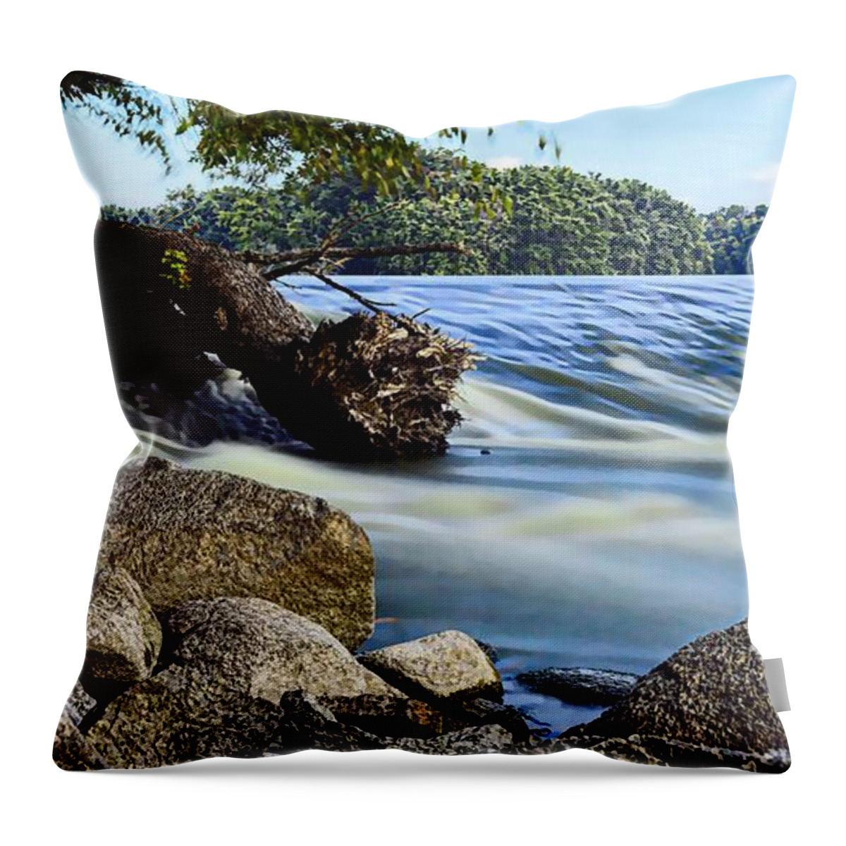 Dam Throw Pillow featuring the photograph Low Head by Bonfire Photography