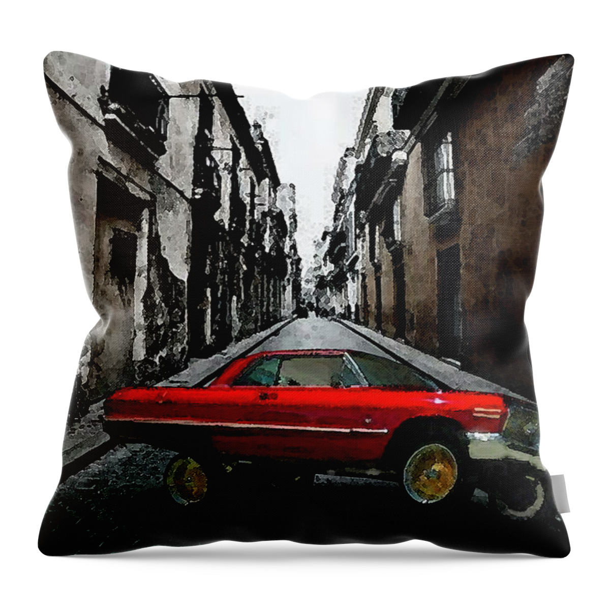 Lowrider Throw Pillow featuring the digital art Low Rider by Monday Beam