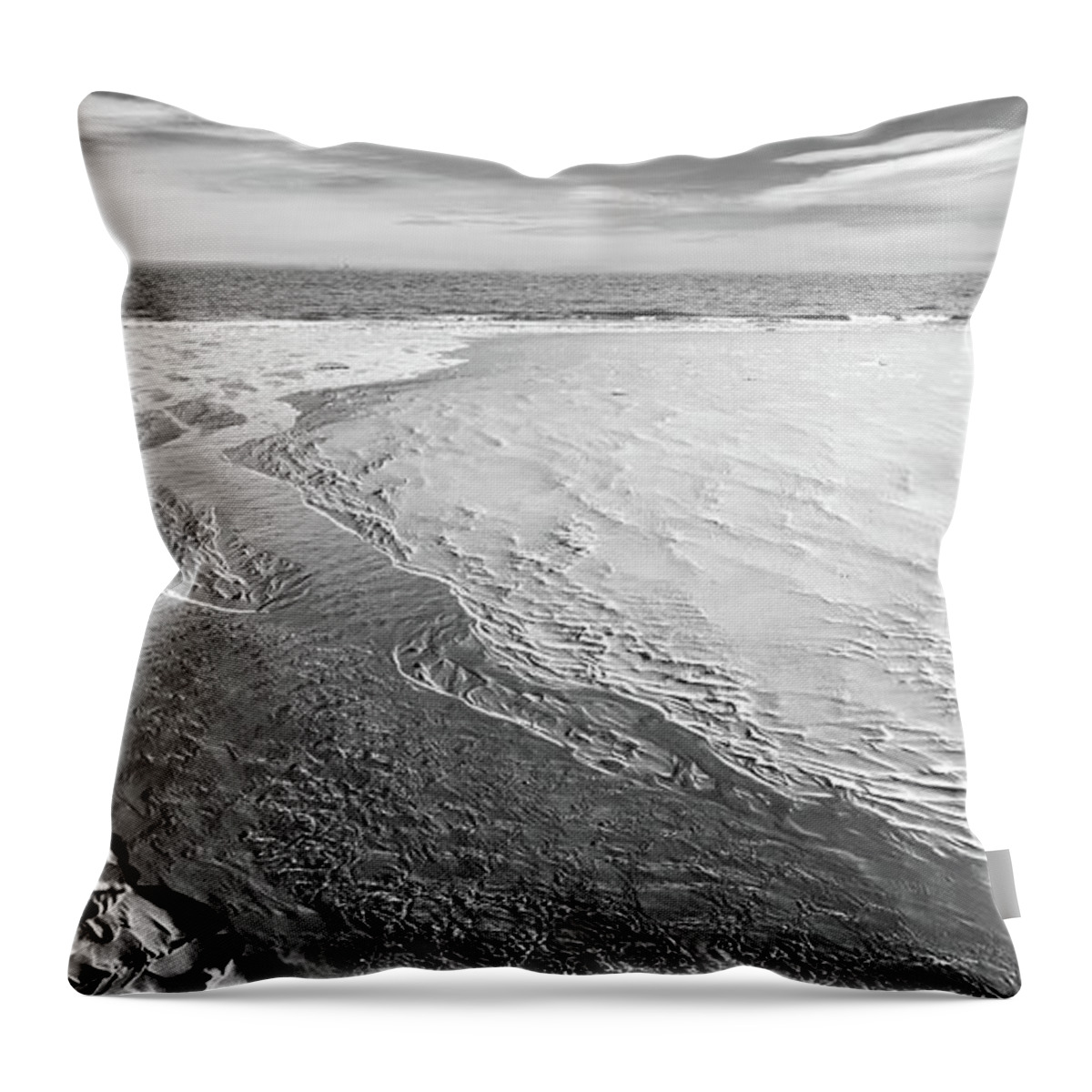 Beach Throw Pillow featuring the photograph Low Tide by Jacky Gerritsen