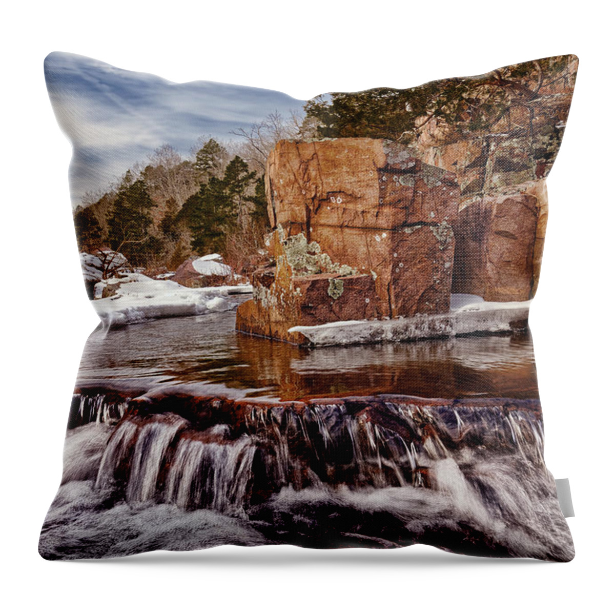 Water Throw Pillow featuring the photograph Lower Rock Creek by Robert Charity