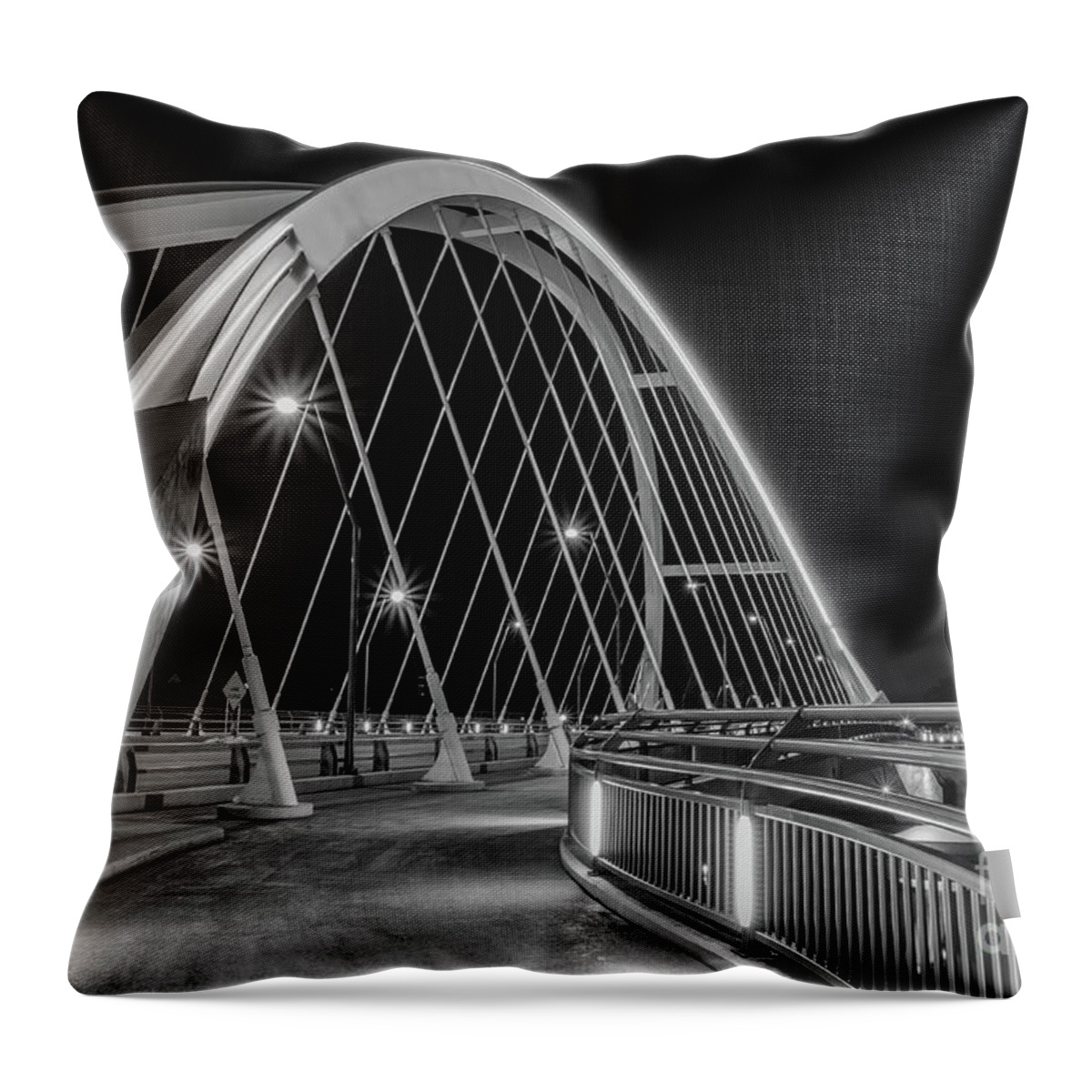 Lowry Avenue Bridge Throw Pillow featuring the photograph Lowry Avenue Bridge by Iryna Liveoak