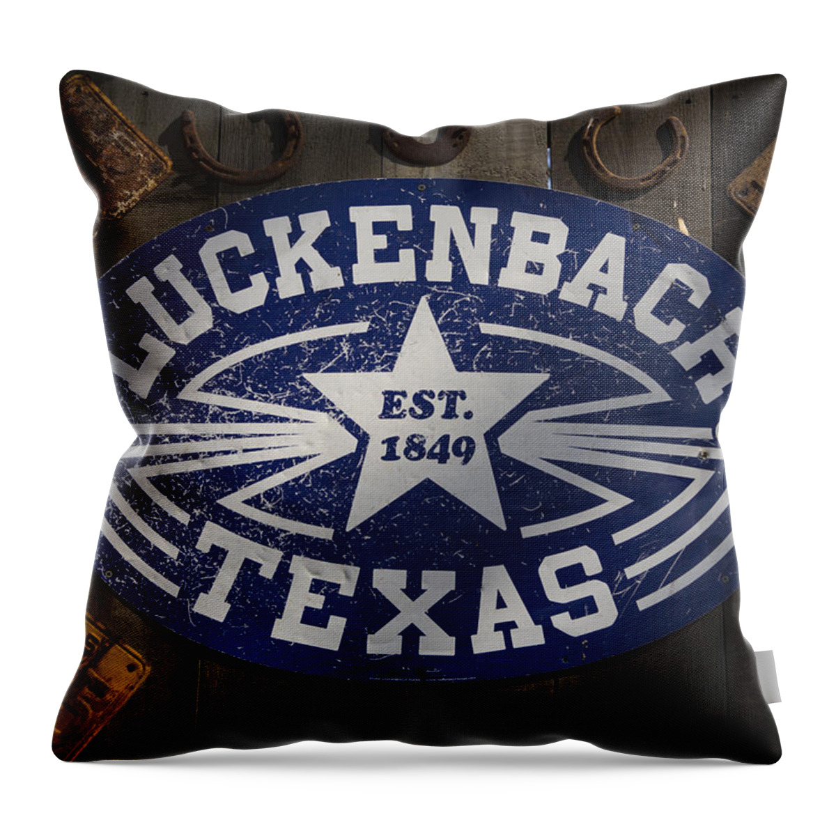 Luckenbach Throw Pillow featuring the photograph Luckenbach Texas by Stephen Stookey