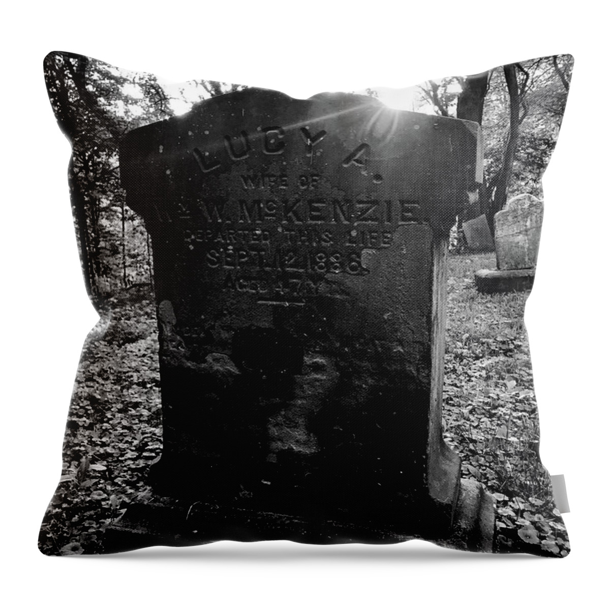 Tombstone Throw Pillow featuring the photograph Lucy by Michael Krek
