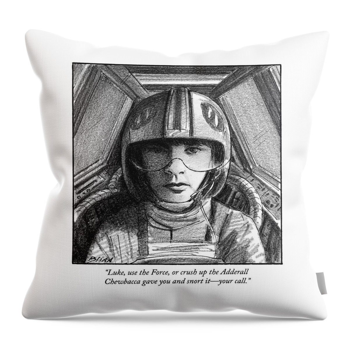 Luke Use The Force Throw Pillow