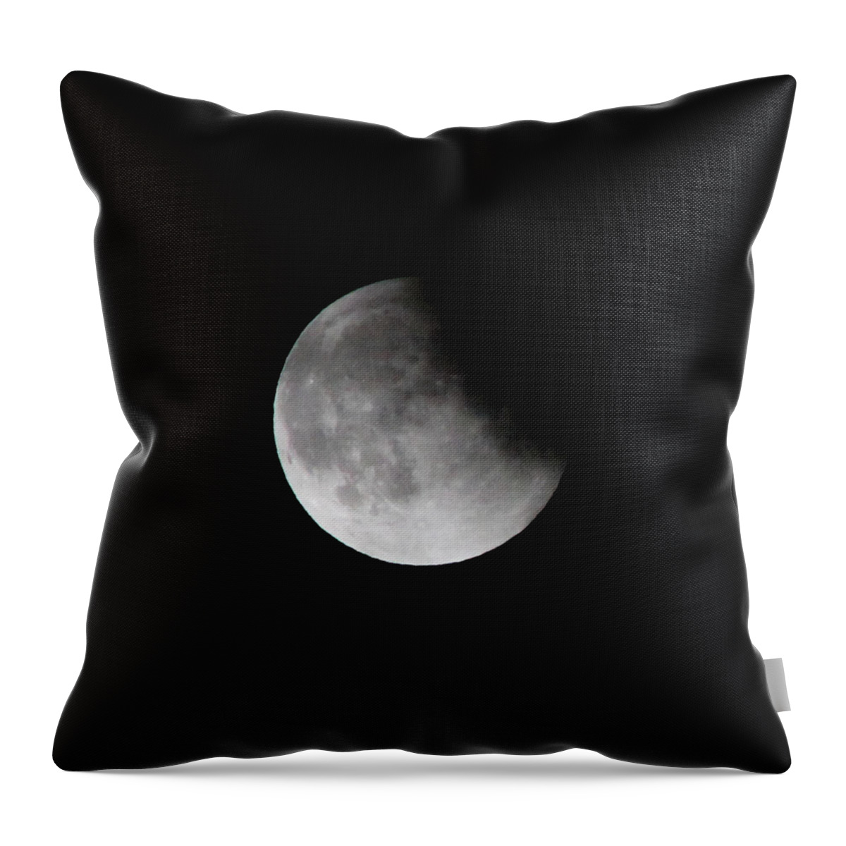 Lunar Throw Pillow featuring the photograph Lunar Eclips by Cathie Douglas