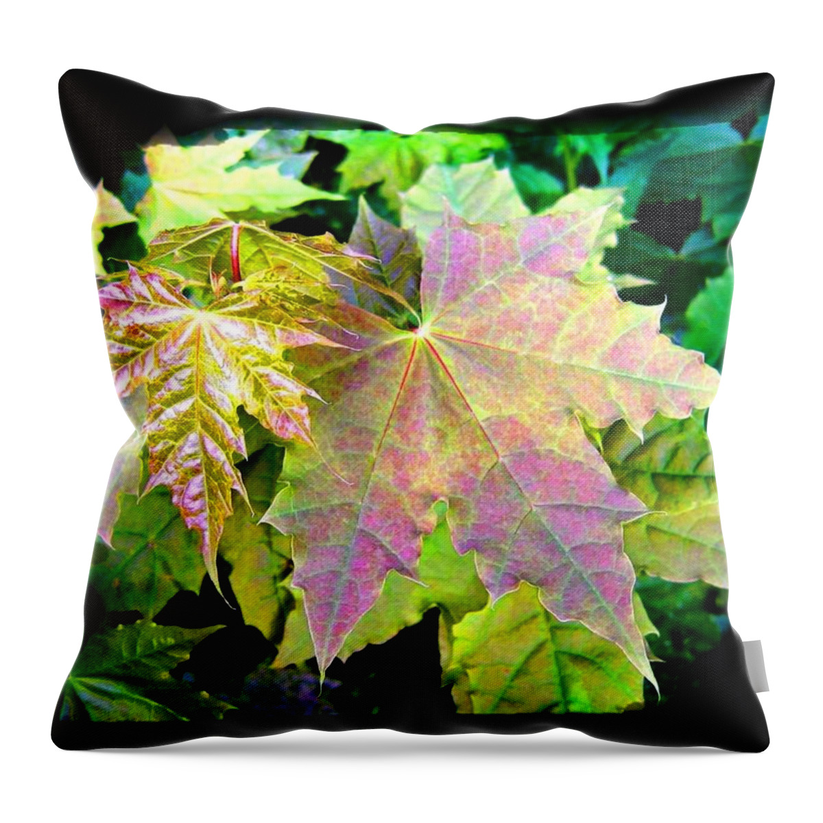 #lushspringfoliage Throw Pillow featuring the mixed media Lush Spring Foliage by Will Borden