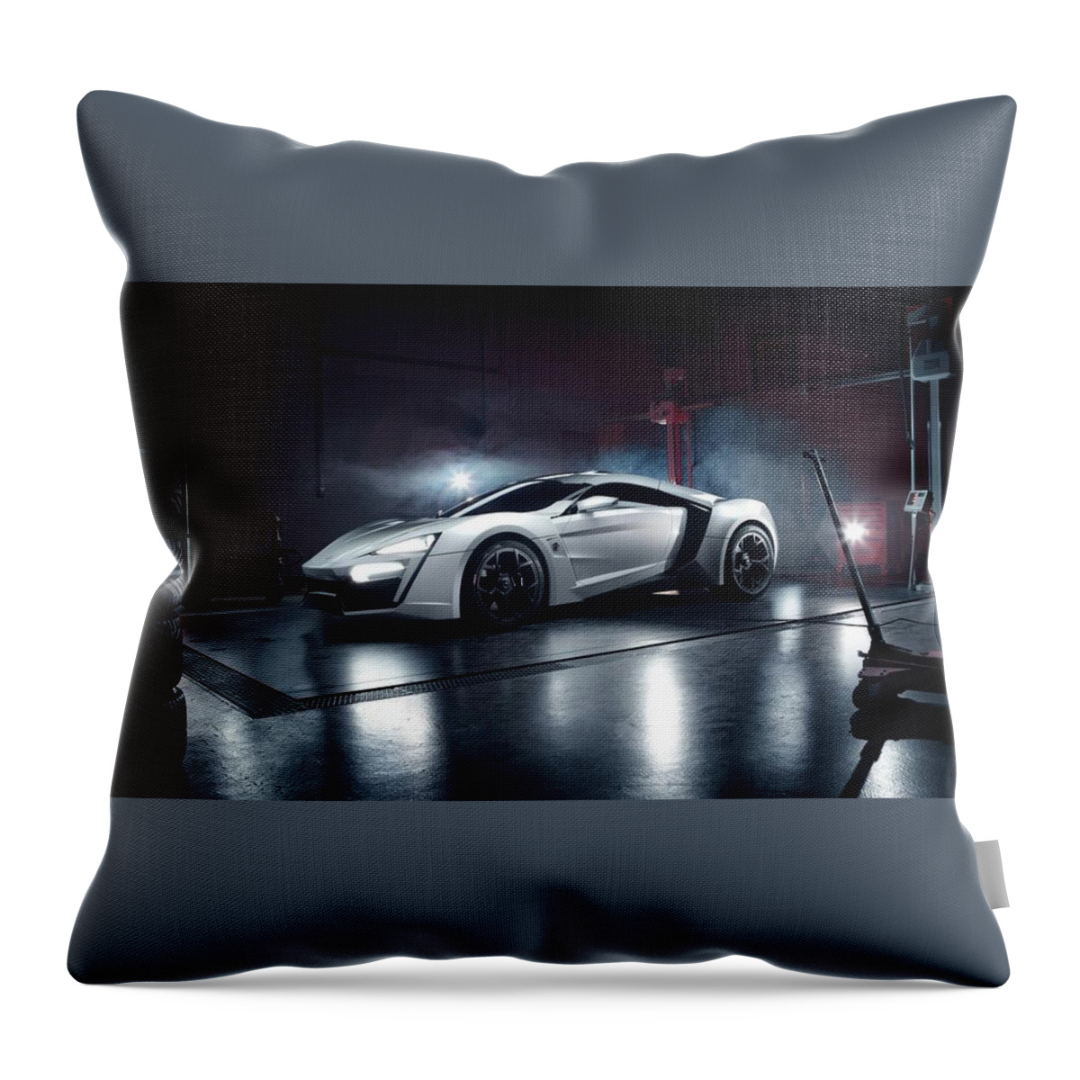 Lykan Hypersport Throw Pillow featuring the photograph Lykan Hypersport by Jackie Russo