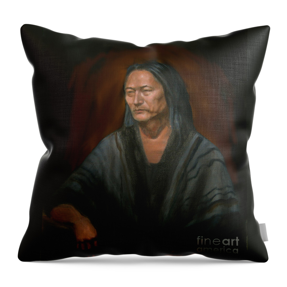  Throw Pillow featuring the painting #m14'11 by Sam Shacked