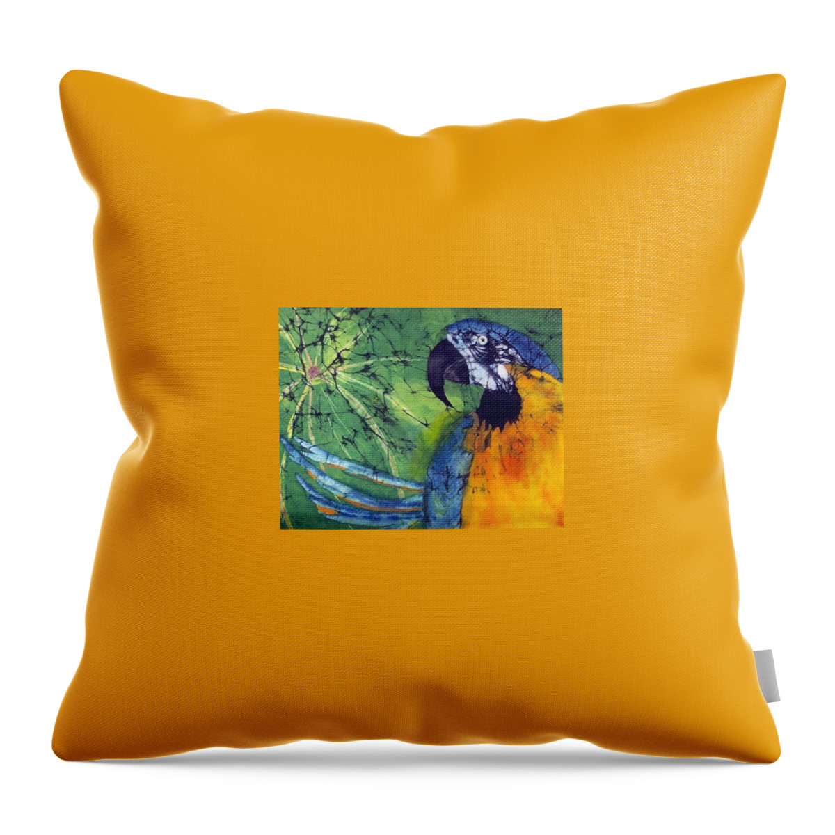  Throw Pillow featuring the tapestry - textile Macaw by Kay Shaffer