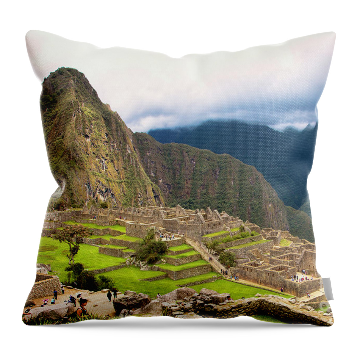 Machu Picchu Throw Pillow featuring the photograph Machu Picchu V by Rene Triay FineArt Photos