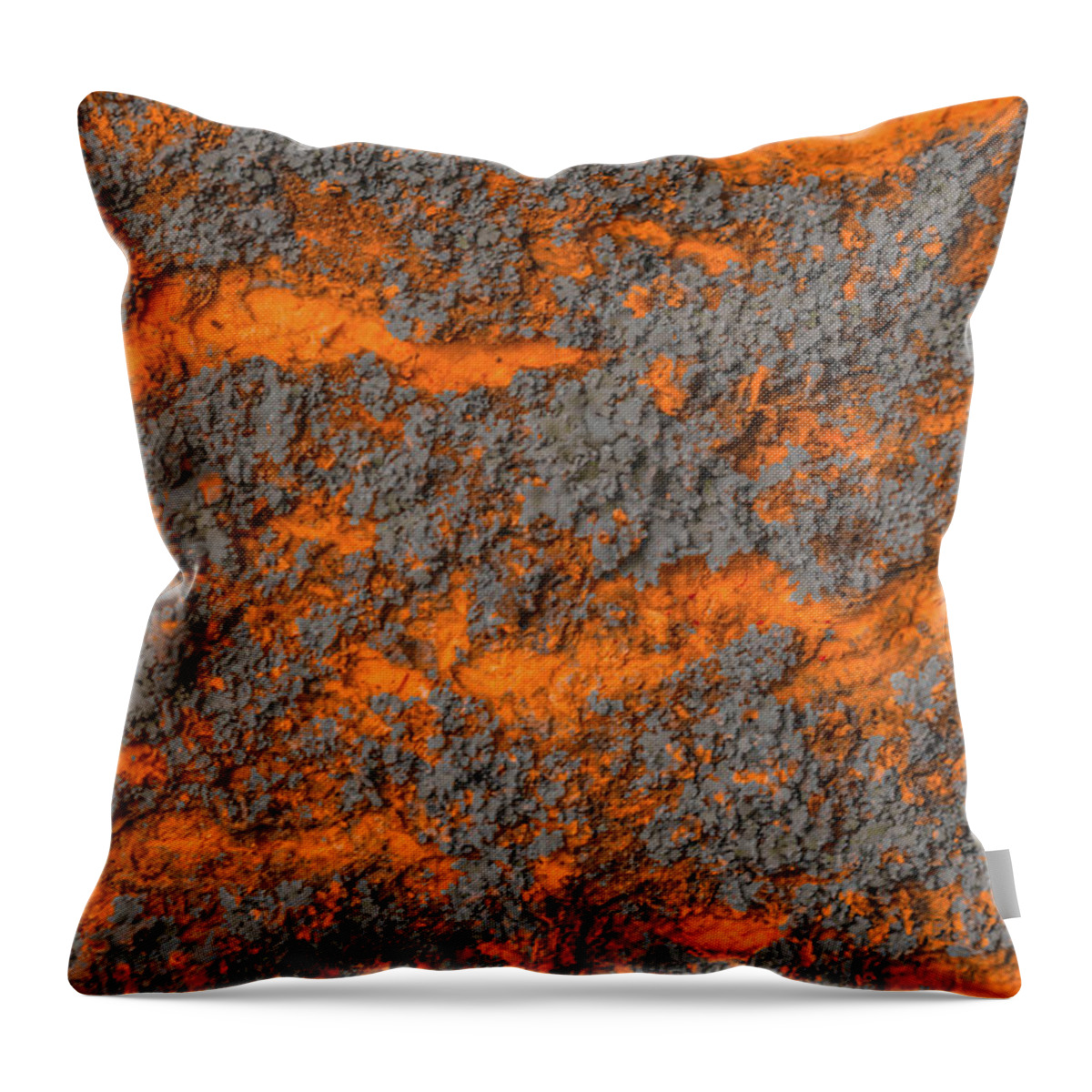 Macro Throw Pillow featuring the photograph Macro Fire Bark Abstract by Bruce Pritchett