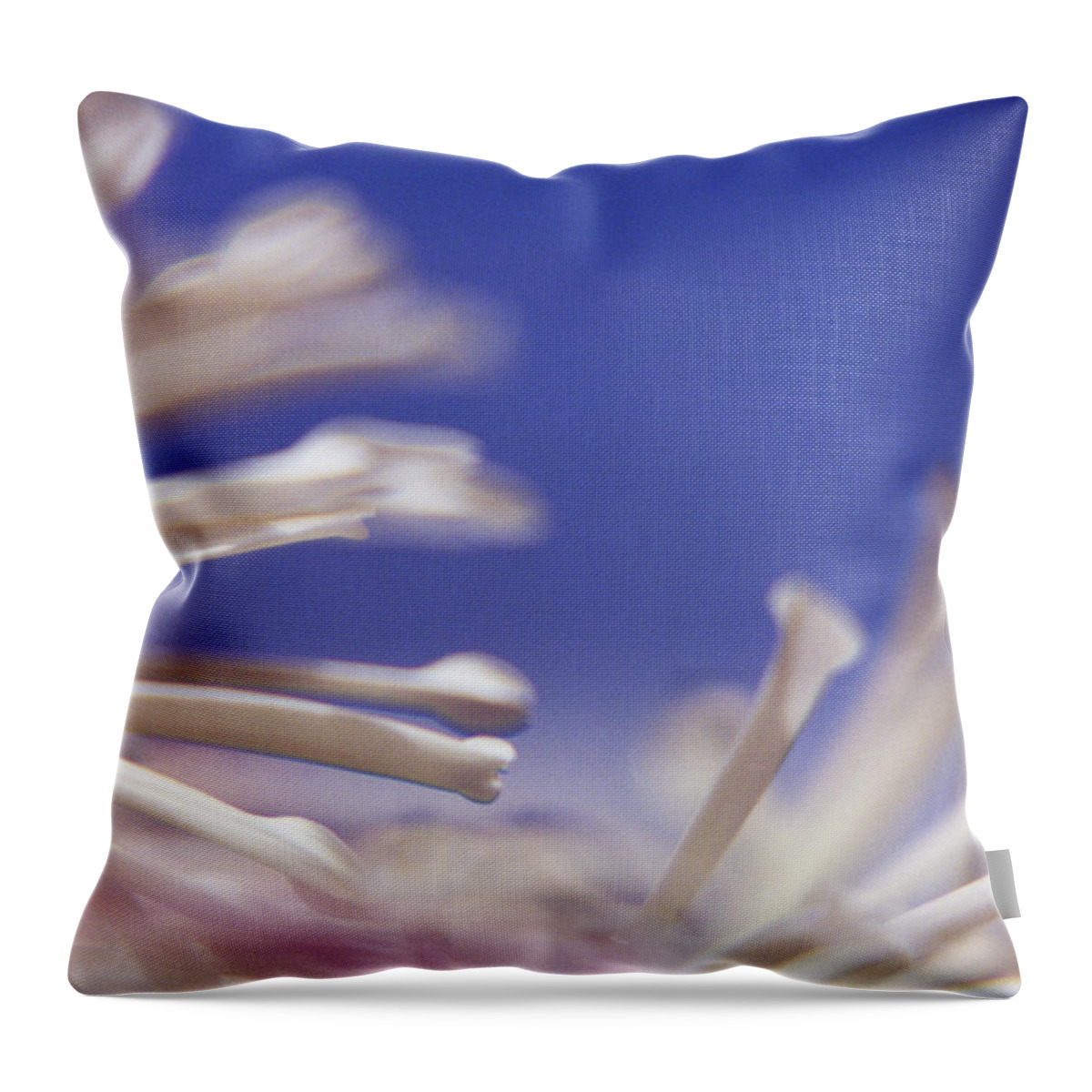 Macro Throw Pillow featuring the photograph Macro Flower 2 by Lee Santa