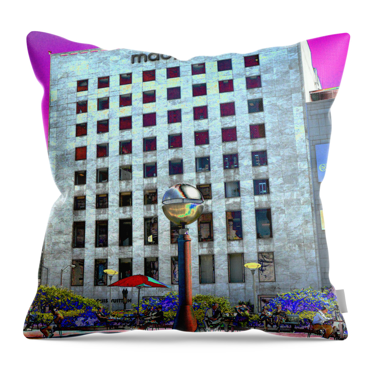 Macy's Throw Pillow featuring the photograph Macy's by Tom Kelly