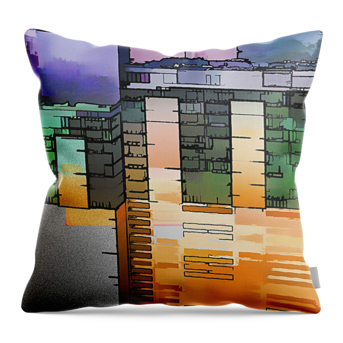 Urban Throw Pillow featuring the digital art Made For Each Other by Wendy J St Christopher