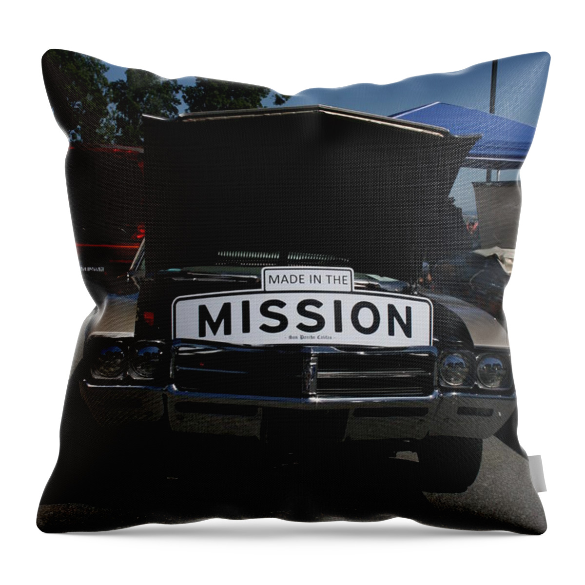 Car Throw Pillow featuring the photograph Made in the Mission by Cynthia Marcopulos