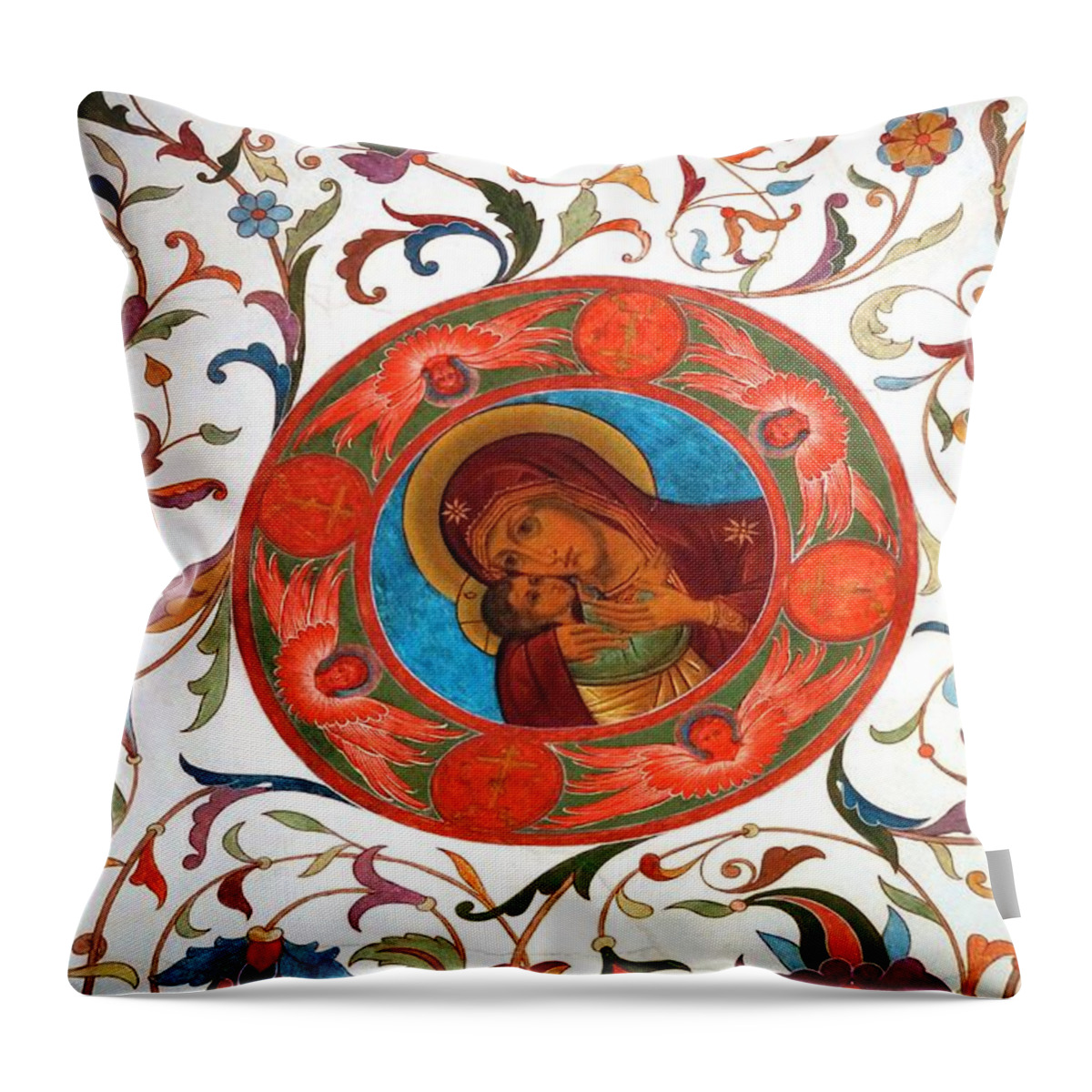 Madonna Throw Pillow featuring the photograph Madonna by Julia Ivanovna Willhite