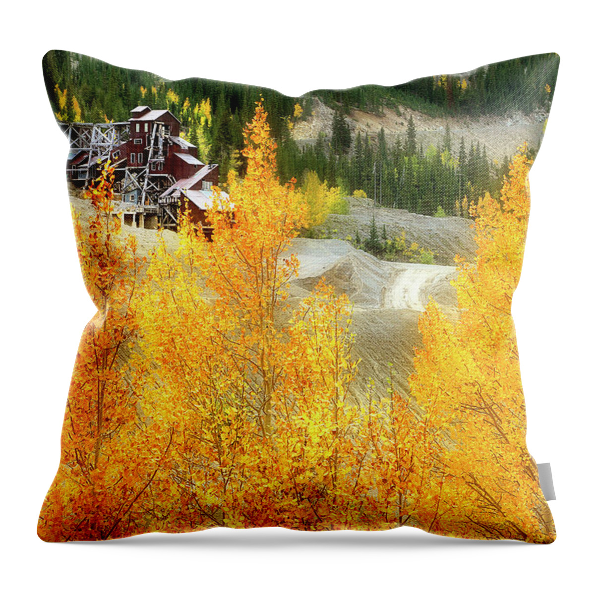 Madonna Mine Throw Pillow featuring the photograph Madonna Mine - Monarch Pass - Colorado by Jason Politte