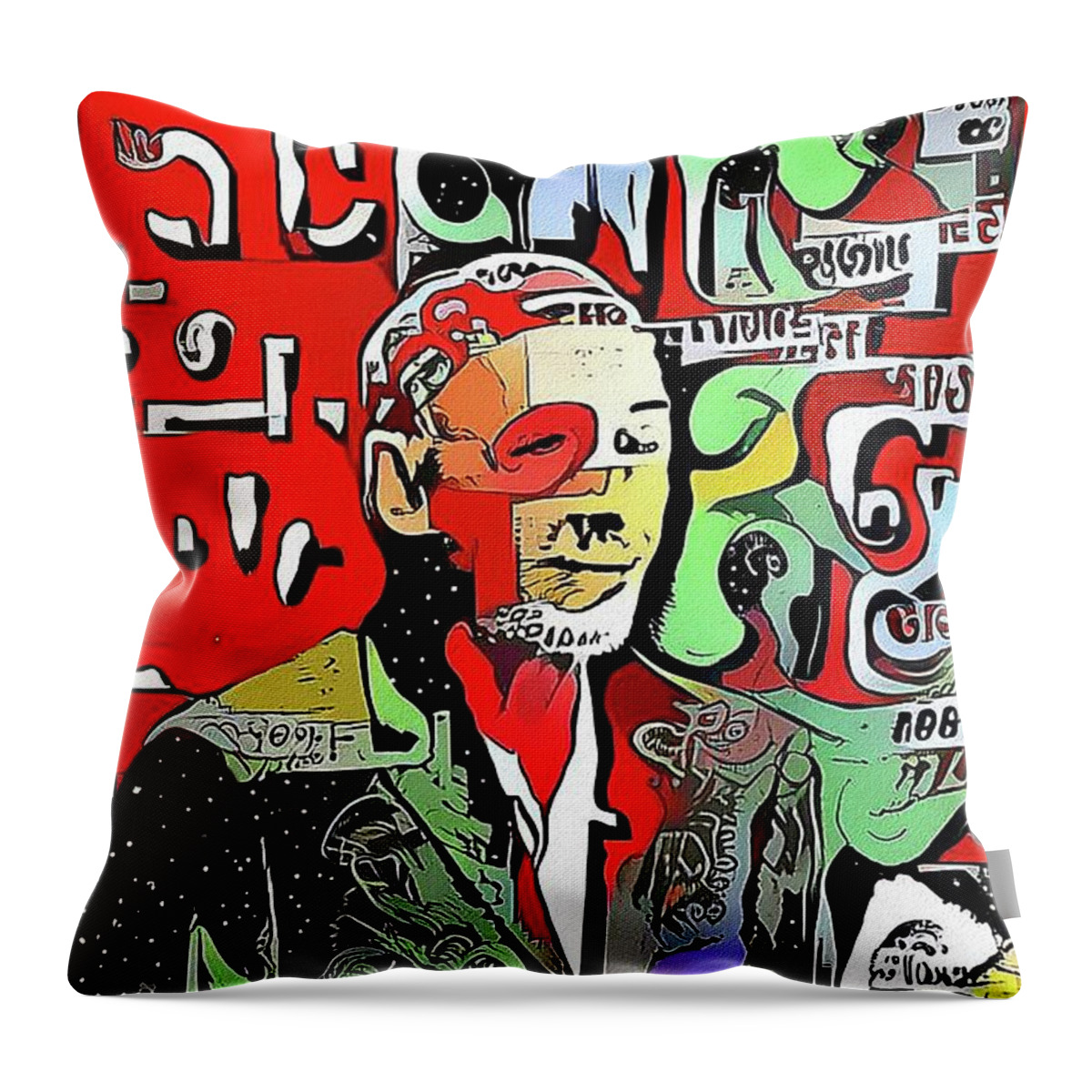 Conductor Throw Pillow featuring the digital art Maestro Michael by Jann Paxton