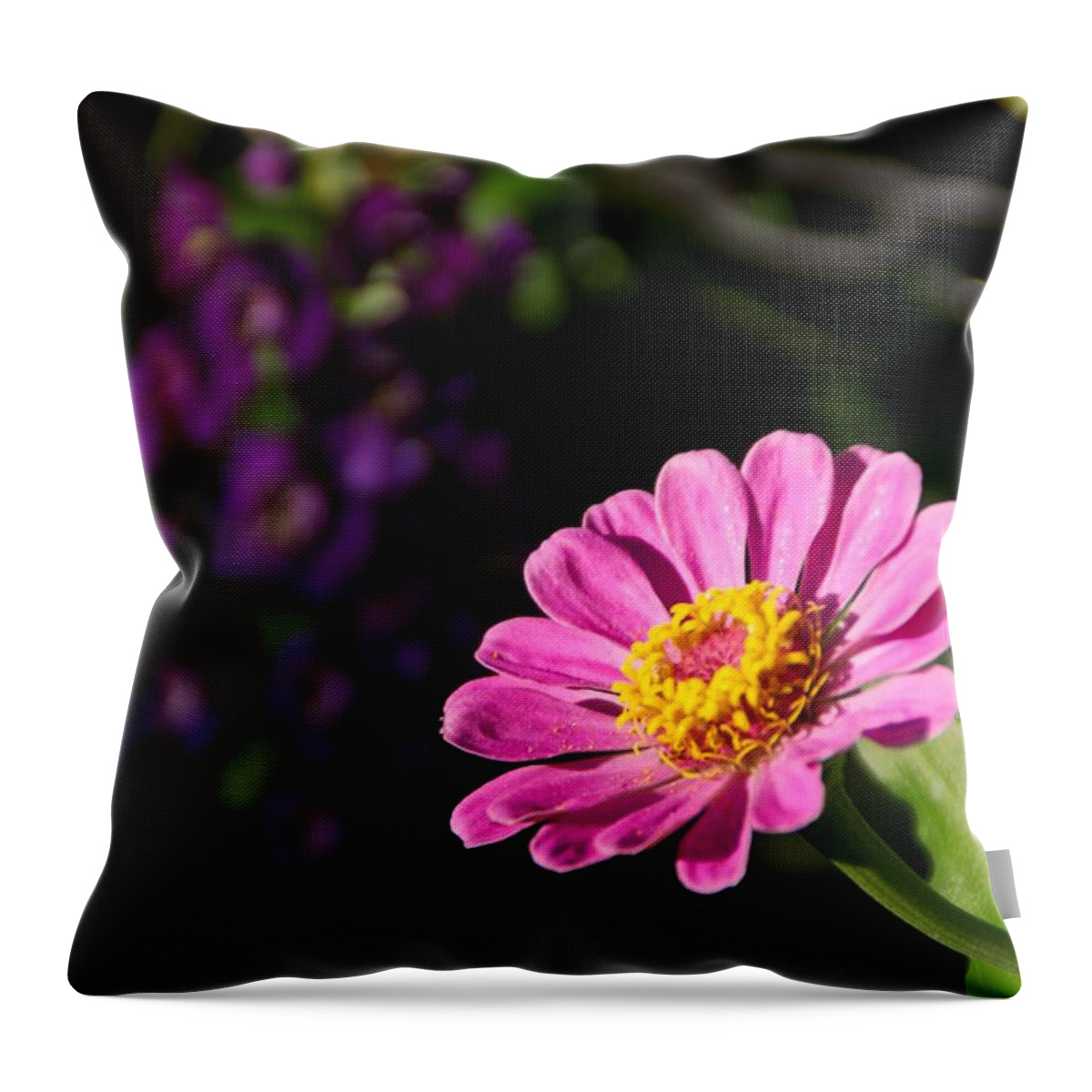 Magenta Throw Pillow featuring the photograph Magenta Flower by Toni Berry