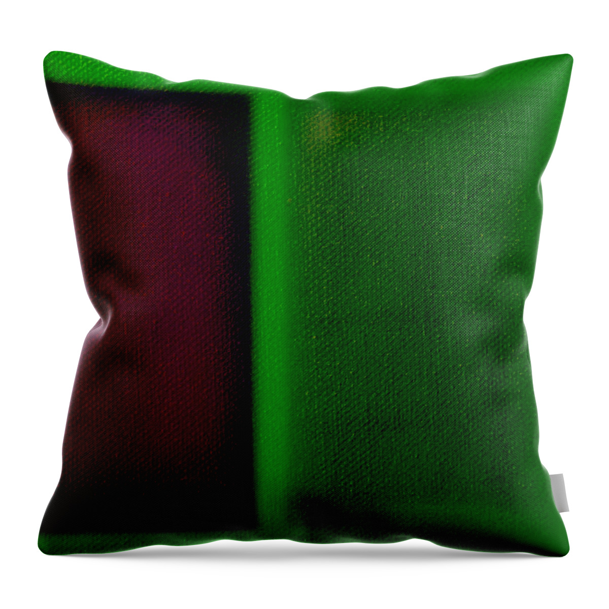 Rothko Throw Pillow featuring the painting Magenta on Green by Charles Stuart