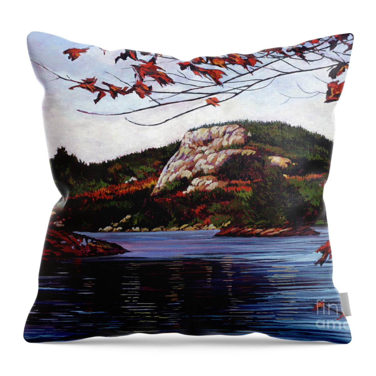 Oil Throw Pillow featuring the painting Magestic by William Band